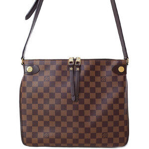 Louis Vuitton Damier Duomo Hobo Shoulder Bag Canvas Ebene Brown Leather